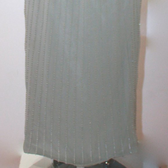 ADRIANNA PAPÉLL GRAY SILK DRESS SIZE 8 - Picture 3 of 5